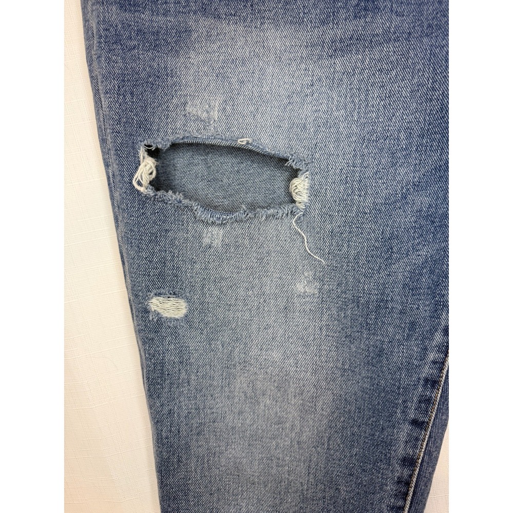 Vervet VT1151 High Rise Distressed Mom Jeans Raw Hem 100% Cotton Denim Womens 29 - Picture 7 of 9
